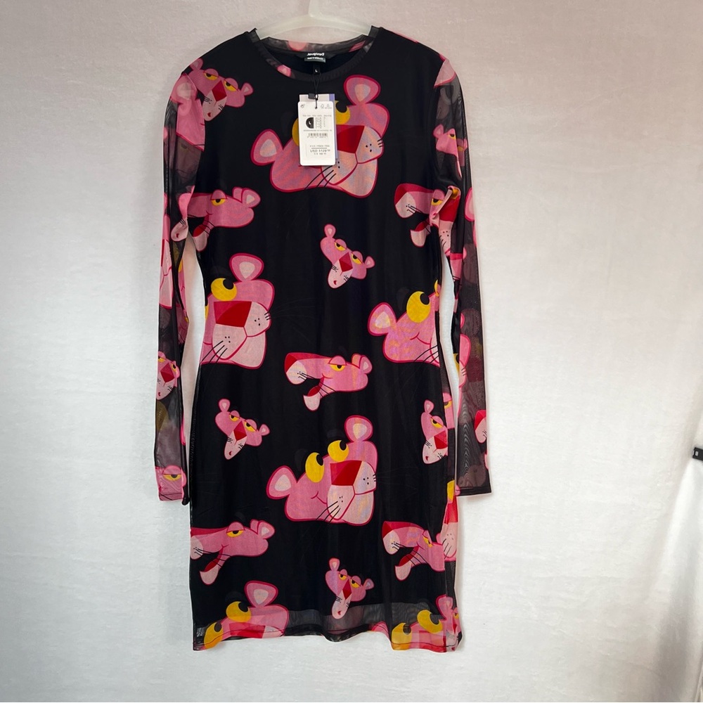 Desigual Pink Panther mesh dress